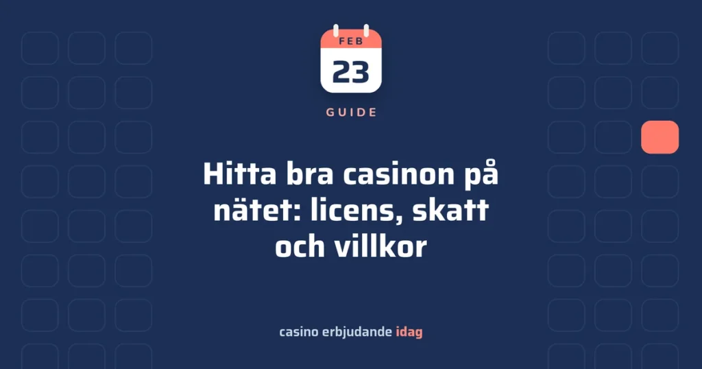 Casino på nätet: så hittar du ett bra casino