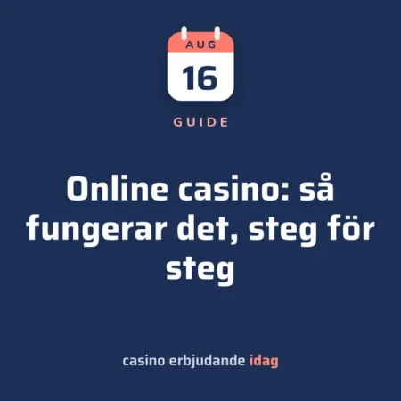 Online casino: så fungerar det, steg för steg