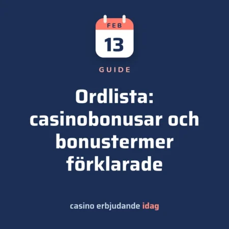 Ordlista: casinobonusar och bonustermer förklarade