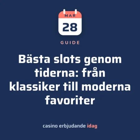 Bästa slots genom tiderna: från klassiker till moderna favoriter