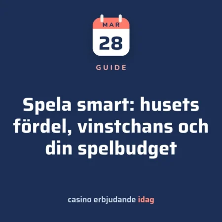Spela smart: husets fördel, vinstchans och din spelbudget