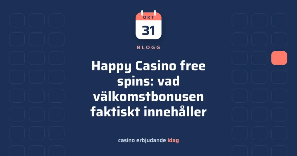 Happy Casino free spins? Välkomstbonusen har inga spins