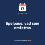 Spelpaus: vad avstängningen omfattar, och var den inte gäller